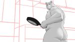  2020 anthro biped butt cooking hi_res humanoid_hands kemono kumamikan male mammal overweight overweight_anthro overweight_male solo ursid 