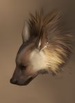  2020 black_nose brown_eyes digital_media_(artwork) fur headshot_portrait hyaenid kuroi-kisin mammal portrait tan_body tan_fur 