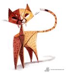  ambiguous_gender cheetah cryptid-creations felid feline feral mammal origami papercraft solo 