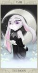  2016 anthro card clothed clothing disney female fully_clothed fur grey_body grey_fur hi_res judy_hopps lagomorph leporid mammal moon nope_big4 purple_eyes rabbit solo tarot_card zootopia 