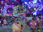  absurdres banette blue_fire chandelure cofagrigus commentary_request cursola dreepy drifblim drifloon dusclops dusknoir energy fangs fire galarian_corsola galarian_form gastly gen_1_pokemon gen_2_pokemon gen_3_pokemon gen_4_pokemon gen_5_pokemon gen_6_pokemon gen_7_pokemon gen_8_pokemon gengar gigantamax gigantamax_gengar glowing glowing_eyes haunter highres jellicent jellicent_(female) litwick looking_at_viewer mimikyu misdreavus no_humans open_mouth phantump pokemon pokemon_(creature) polteageist purple_eyes red_eyes rio_(user_nvgr5434) rotom rotom_(normal) runerigus sandygast shuppet sinistea smile spectrier spiritomb tongue tongue_out yamask yellow_eyes yellow_sclera 