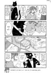  2019 anthro comic domestic_cat english_text felid feline felis haruka_(yuuki_ray) hi_res human kemono kikucho_(yuuki_ray) mammal monochrome text yuuki_ray 