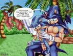  anal anniejwsh anthro balls big_dom_small_sub bodily_fluids classic_sonic classic_sonic_(universe) cum cum_in_ass cum_inside duo english_text genital_fluids genitals hi_res male male/male penis selfcest size_difference sonic_the_hedgehog sonic_the_hedgehog_(series) speech_bubble square_crossover text 