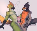  &lt;3 2020 5_fingers anthro avian balls balls_touching blush bodily_fluids cum cum_on_balls cum_on_chest cum_on_leg cum_on_partner cum_on_self cum_on_sex_toy cumshot duo ejaculation fan_character fingers frottage genital_fluids genitals male male/male nude penetrable_sex_toy sex sex_toy shared_sex_toy sweat talons zackary911 