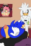  absurd_res amy_rose anthro balls being_watched blush breasts female flamez genitals group group_sex hand_on_head hi_res hot_dogging looking_at_another male male/male nipples oral penis phone sex shadow_the_hedgehog silver_the_hedgehog sonic_the_hedgehog sonic_the_hedgehog_(series) spitroast 