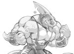  abs anthro biceps chirros fish hi_res male marine mask monochrome muscular muscular_anthro muscular_male pecs shark solo sports_mask sportswear teeth tongue tongue_out vein wrestler wrestler_costume wrestling wrestling_mask 