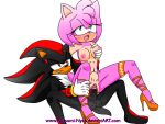  4:3 abdominal_bulge alpha_channel amy_rose anthro balls breast_grab breasts clothing duo female footwear genitals hand_on_breast high_heels hooters male male/female natsuminyan nipples penis pussy shadow_the_hedgehog shoes sonic_the_hedgehog_(series) vaginal vein veiny_penis 