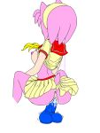 3:4 amy_rose anthro anus balls bodily_fluids breasts butt cum cum_in_pussy cum_inside disembodied_penis duo female genital_fluids genitals male male/female nipples penis pussy sonic_the_hedgehog sonic_the_hedgehog_(series) upskirt vaginal 
