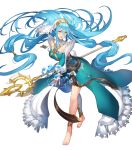  aqua_(fire_emblem) dress fire_emblem fire_emblem_heroes fire_emblem_if garter kakage nintendo thighhighs 