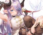  anna_(ooluoul) cleavage granblue_fantasy horns narumeia_(granblue_fantasy) pointy_ears sword 