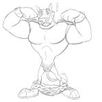  ! activision anthro black_and_white bodily_fluids bottomwear briefs bulge clothed clothing colored_underwear crash_bandicoot_(series) cuffs_(disambiguation) dasyuromorph male mammal marsupial monochrome muscular muscular_anthro muscular_male open_mouth pants_down partially_clothed pattern_bottomwear pattern_clothing simple_background sketch solo spikes spots spotted_bottomwear spotted_clothing sweat teeth_showing thegreatmatsutzu thylacine tiny_tiger underwear video_games white_background 