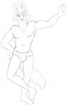  anthro biped black_and_white briefs bulge canid canine canis cheek_tuft clothing colored_underwear crossed_legs digital_drawing_(artwork) digital_media_(artwork) eye_patch eye_scar eyewear facial_tuft fingers fur hair hand_on_hip hand_on_wall looking_at_viewer male mammal monochrome muscular muscular_anthro muscular_male navel nintendo scar simple_background smile solo standing star_fox thegreatmatsutzu toes tuft underwear video_games white_background wolf wolf_o&#039;donnell 