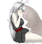  1girl albelda doggystyle grey_hair highres long_hair red_eyes sex sex_from_behind silver_hair skirt tower_of_god white_hair 