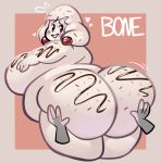  belly big_belly big_breasts big_butt breasts butt cake disembodied_hand female food food_creature food_humanoid frosting huge_breasts huge_butt humanoid looking_back overweight solo sprinkles thebonezonedeluxe 