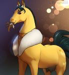  2020 banana cleopatra_jazz_(mlp) conditional_dnp cutie_mark digital_drawing_(artwork) digital_media_(artwork) equid equine eyebrows eyelashes female feral food friendship_is_magic fruit hasbro hi_res looking_at_viewer mammal mercurial64 my_little_pony plant solo teats text 