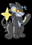  after_transformation ambiguous_gender animate_inanimate feral hi_res inanimate_transformation inflatable living_inflatable luxray luxythesheep nintendo pok&eacute;mon pok&eacute;mon_(species) pool_toy smile solo surprise transformation video_games worried yellow_eyes 