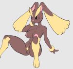  anthro big_breasts breasts brown_body brown_fur female fours_(artist) fur hi_res lagomorph leporid lopunny mammal nintendo pok&eacute;mon pok&eacute;mon_(species) pubes rabbit sitting solo video_games 