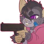  1:1 alpha_channel anthro delet_this female gun lips mammal meme murid murine preciousrat ranged_weapon rat rodent solo weapon 