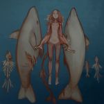  1:1 ambiguous_gender animal_humanoid bone crotch_lines female feral fin fish fish_humanoid fish_tail flat_chested genitals gills grey_body group head_fin humanoid magic_user marine marine_humanoid membrane_(anatomy) narah_(portals_of_phereon) necromancer nipples nude portals_of_phereon pussy red_eyes shark skeleton small_waist syvaron undead underwater water webbed_arms webbed_hands wounded zombie 