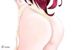  1girl absurdres ass ass_focus close-up highres lixsium long_hair original panties red_hair self_upload simple_background underwear white_background 