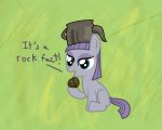  5:4 earth_pony english_text equid equine female feral friendship_is_magic fur grass grey_body grey_fur hasbro horse hypnopony mammal mane maud_pie_(mlp) my_little_pony over_the_garden_wall pony pufple_tail purple_mane rock solo teapot text 