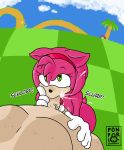  absurd_res amy_rose anthro anthro_penetrated bodily_fluids cum eulipotyphlan eye_contact fellatio female first_person_view genital_fluids green_eyes green_hill_zone hedgehog hi_res human human_on_anthro human_penetrating human_penetrating_anthro interspecies looking_at_another looking_at_viewer male male/female male_on_anthro mammal mouth_shot oral overweight overweight_male penetration penile ponporio_(artist) sex sonic_the_hedgehog_(series) 