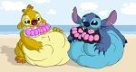  2017 4_fingers abdominal_bulge alien antennae_(anatomy) anthro beach black_body black_fur blue_body blue_claws blue_fur blue_nose buckteeth canid canine claws day dipstick_antennae disney experiment_(lilo_and_stitch) eyebrows fingers fur group half-closed_eyes hi_res lilo_and_stitch long_ears male mammal multicolored_antennae narrowed_eyes no_sclera notched_ear oral_vore orange_body orange_fur pawpads pieman24601 pink_pawpads red_nose reuben_(lilo_and_stitch) seaside sharp_teeth sky standing stitch_(lilo_and_stitch) teeth vore water white_body white_fur yellow_body yellow_claws yellow_fur 