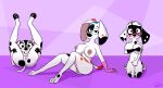  101_dalmatian_street 101_dalmatians absurd_res anthro anus areola bedroom_eyes big_breasts black_body black_fur blush breasts butt canid canine canis clitoris covering covering_breasts covering_self da_vinci_(101_dalmatians) dalmatian dee_dee_(101_dalmatians) disney dizzy_(101_dalmatians) domestic_dog ears_down embarrassed female fur genitals grin group hand_on_leg hi_res highlights_(coloring) huge_breasts kneeling looking_at_viewer looking_through looking_through_legs lying mammal multicolored_body narrowed_eyes nipples nude on_back pivoted_ears presenting presenting_anus presenting_hindquarters presenting_pussy pussy seductive sibling simple_background sister sitting smile spots spotted_body spotted_fur thick_thighs two_tone_body white_body white_fur whitewolf20xx wide_hips 