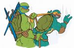  bandanna brother brothers duo genitals incest_(lore) kerchief leonardo_(tmnt) male male/male melee_weapon michelangelo_(tmnt) penis reptile scalie sex sibling sword teenage_mutant_ninja_turtles traitmill turtle weapon 