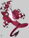  digimon digimon_(species) dragon evolved fanmon genitals growlmon hi_res male miss-yazriel penis reptile scalie sol_the_guilmon solo 