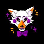  1:1 2019 ambiguous_gender animatronic anthro better_version_at_source black_cheeks black_sclera bow_tie canid canine cheek_tuft eyebrows eyelashes facial_tuft five_nights_at_freddy&#039;s five_nights_at_freddy&#039;s_world fox freckles fur head_tuft headshot_portrait inner_ear_fluff lipstick lolbit_(fnaf) looking_at_viewer machine makeup mammal orange_body orange_fur orange_inner_ear phonepastry portrait purple_cheeks robot sister_location solo teeth tuft video_games white_body white_fur 