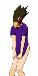  absurd_res anime bottomless clothed clothing darkwolf79 fumikage_tokoyami hi_res human male mammal my_hero_academia partial_nudity shirt solo t-shirt topwear 
