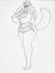  anthro big_breasts big_butt breasts butt button_pop canid canine canis clothed clothing female footwear fur hi_res high_heels krocialblack mammal police_uniform shoes simple_background solo straining_buttons thick_thighs topwear uniform wardrobe_malfunction wolf 