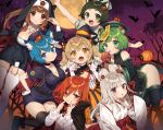  6+girls animal_ear_fluff animal_ears animare bear_ears bear_hair_ornament bear_paws black_ribbon dog_ears hair_ornament halloween halloween_costume highres hinokuma_ran inaba_haneru_(animare) inari_kuromu kazami_kuku multiple_girls ribbon sakura_yuki_(clochette) shiromiya_mimi souya_ichika umori_hinako virtual_youtuber yunohara_izumi 