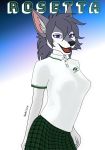  americofoxy anthro black_lips canid canine canis clothed clothing female hi_res lips mammal rosetta_conalep school_uniform shirt solo topwear uniform were werecanid werecanine werewolf wolf 