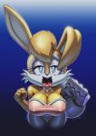  anthro archie_comics big_breasts blue_eyes bodily_fluids breasts bunnie_rabbot cybernetics drooling erect_nipples expecting female hi_res is_(artist) lagomorph leporid looking_at_viewer machine mammal nipples rabbit saliva solo sonic_the_hedgehog_(archie) sonic_the_hedgehog_(comics) sonic_the_hedgehog_(series) tongue tongue_out 