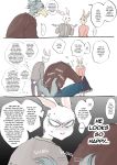  ... 2020 absurd_res alternate_version_at_source angry annoyed anthro beastars bodily_fluids bottomwear canid canine canis clothed clothing comic countershade_face countershading crouching dialogue domestic_rabbit duo dwarf_rabbit english_text eye_scar facial_scar female flustered fur grey_body grey_fur happy haru_(beastars) hi_res jacket jealous lagomorph legoshi_(beastars) leporid looking_at_another male mammal mizue oryctolagus rabbit scar shirt skirt speech_bubble standing sweat sweatdrop tailwag text thought_bubble topwear translated white_body white_fur wolf 