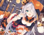  candy dress halloween moon nibiiro_shizuka original thighhighs 