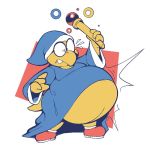 2020 anthro bodily_fluids bootfromtv clothed clothing eyewear footwear frown glasses hat headgear headwear kamek koopa looking_down magic magic_user magikoopa male mario_bros moobs nintendo o_o overweight overweight_anthro overweight_male raised_arm red_background robe scalie sharp_teeth shocked shoes simple_background solo standing sweat teeth video_games wand white_background white_eyes wide_eyed wizard_robe yellow_body yellow_nose yellow_skin yellow_tail 