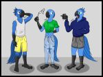  2020 anthro avian beak bia_(rio) bird black_border blue_body blue_feathers blue_macaw blue_sky_studios border brother carla_(rio) cellphone clothing digital_media_(artwork) feathers female group hoodie humanoid male marothedarkrabbit_(artist) phone rio_(series) sibling simple_background sister smartphone tiago_(rio) topwear young 