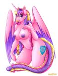  absurd_res alpha_channel anthro anthrofied areola big_breasts breasts equid female friendship_is_magic hi_res horn mailner mammal my_little_pony nipples nude pink_body princess_cadance_(mlp) solo winged_unicorn wings 