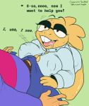  alphys alternate_universe anthro bedroom_eyes big_breasts blush bodily_fluids bottomwear breasts buckteeth clothed clothing color_edit colored dialogue drooling duo edit english_text erection erection_under_clothing eyeshadow eyewear female female_focus genitals glasses hi_res human human_on_anthro interspecies kneeling lizard looking_at_another looking_at_partner looking_pleasured makeup male male/female mammal mrguy820 narrowed_eyes nipple_outline non-mammal_breasts open_mouth open_smile pants penis protagonist_(undertale) pubes redraw reptile saliva scales scalie seductive sex shirt signature simple_background smile solo_focus stuttering sweat tan_body tan_skin teeth text thewill thick_thighs through_clothing tight_clothing tight_coat tight_topwear titfuck tongue topwear under(her)tail undertale video_games wide_hips yellow_body yellow_scales 