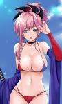  artist_revision bikini erect_nipples fate/grand_order fengya miyamoto_musashi_(fate/grand_order) swimsuits sword 