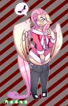  absurd_res anthro anthrofied aquadango blush christmas clothing equid equine female fluttershy_(mlp) friendship_is_magic hi_res holidays legwear mammal my_little_pony pegasus solo thigh_highs wings 