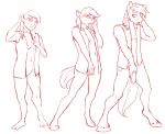  2017 anthro breast_shrinking breasts equid female ftm_transformation gender_transformation genital_growth genitals growth hair hand_on_penis hasbro hooves human human_to_anthro looking_aside male mammal my_little_pony penis penis_growth sequence simple_background species_transformation standing surprise tf-sential tongue tongue_out transformation white_background 