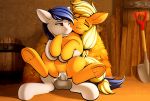  2020 absurd_res applejack_(mlp) balls bodily_fluids cum cum_in_pussy cum_inside duo earth_pony equid equine eyebrows eyes_closed fan_character female female_penetrated feral friendship_is_magic genital_fluids genitals hi_res hooves horse male male/female male_penetrating male_penetrating_female mammal my_little_pony one_eye_closed penetration penis pony redmn sex smile spread_legs spreading underhoof vaginal vaginal_penetration 