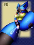  3:4 ahegao anthro anus areola big_breasts bodily_fluids breasts cute_fangs egg_vibrator ejaculation female genital_fluids genitals hi_res holding_leg kiwizerf looking_pleasured lucario nintendo orgasm pok&eacute;mon pok&eacute;mon_(species) pussy pussy_ejaculation pussy_juice sex_toy solo spikes spread_pussy spreading tongue tongue_out vibrator video_games wristband 
