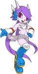  alpha_channel anthro boots breasts chest_tuft clothing dragon female footwear freedom_planet freedom_planet_2 gilandes gloves hair handwear hi_res mostly_nude navel open_mouth purple_body purple_hair sash_lilac simple_background solo transparent_background tuft video_games 