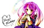  1girl book cape closed_mouth commentary_request cosplay cross dated fire_emblem fire_emblem_awakening gradient_eyes gradient_hair halo happy_birthday highres hood jibril_(no_game_no_life) long_hair looking_at_viewer magic_circle mii_aki multicolored multicolored_eyes multicolored_hair no_game_no_life orange_eyes pink_hair robin_(fire_emblem) robin_(fire_emblem)_(female) robin_(fire_emblem)_(female)_(cosplay) smile solo symbol-shaped_pupils twintails very_long_hair wing_ears yellow_eyes 