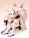  2019 3:4 anthro breasts brown_eyes clothed clothing digital_media_(artwork) duo eulipotyphlan eyelashes fan_character female fingers hedgehog hi_res lynjox lynxyjones male male/female mammal sibling silver-ty_the_hedgehog smile sonic_the_hedgehog_(series) volya_the_white_fire 